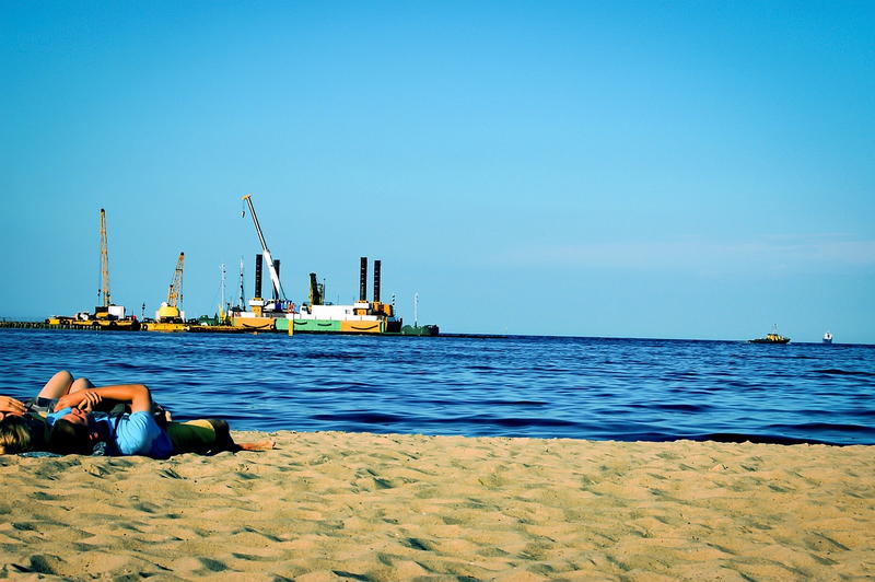 Para na plaży w Świnoujściu