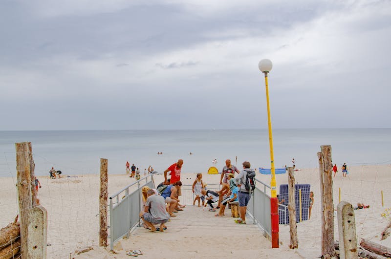 Wejście na plażę