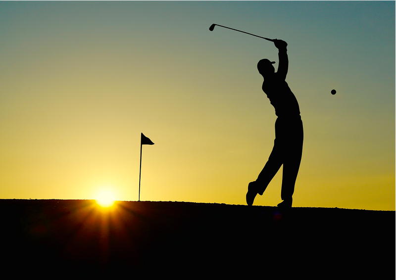 Golfista podczas gry