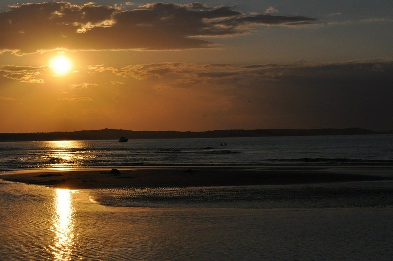 Zachód słońca na plaży